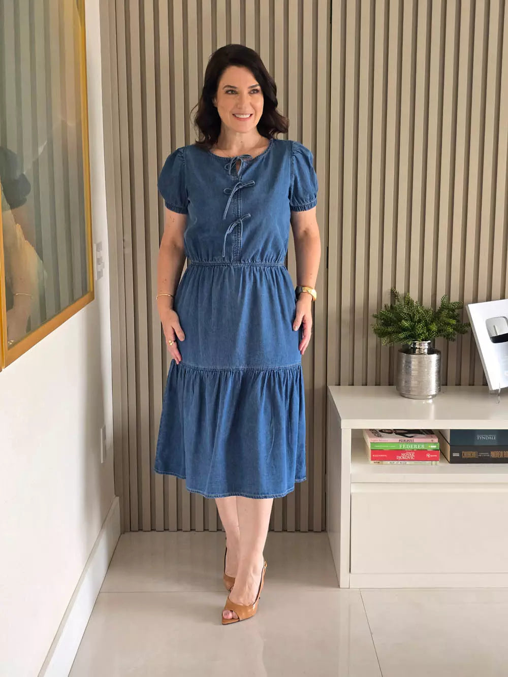VESTIDO COMFY COM MARIAS AZUL