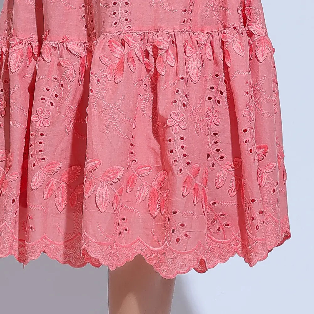 Conjunto Feminino Richelieu 3D Coral Bordado Luma - FL24