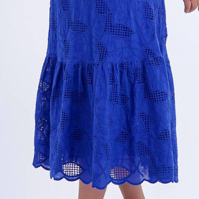 Vestido Feminino Midi Renda Azul Emily - FL17