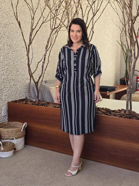 VESTIDO CHEMISE MANGA 3/4