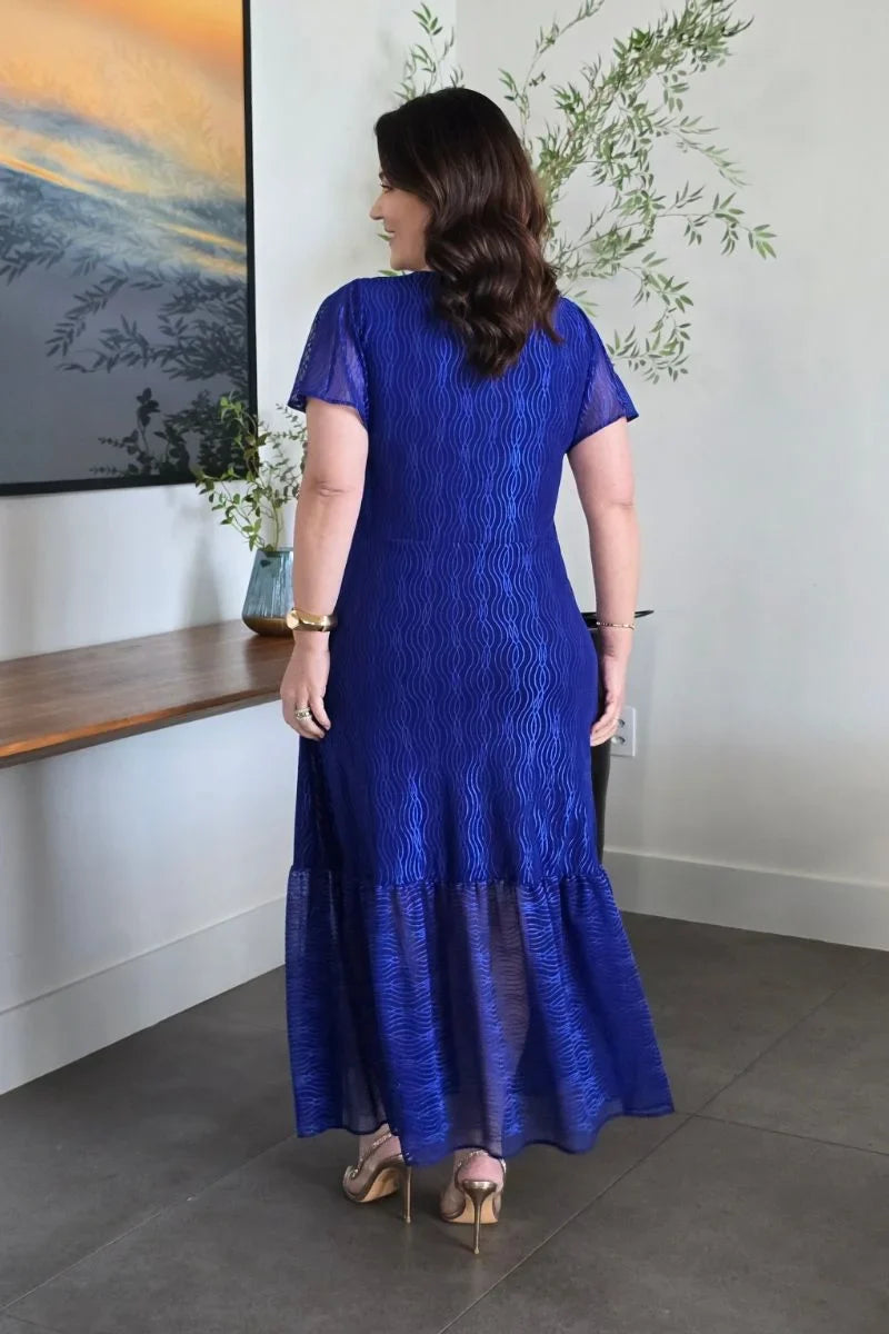 Vestido Azul Royal em Tule Diana
