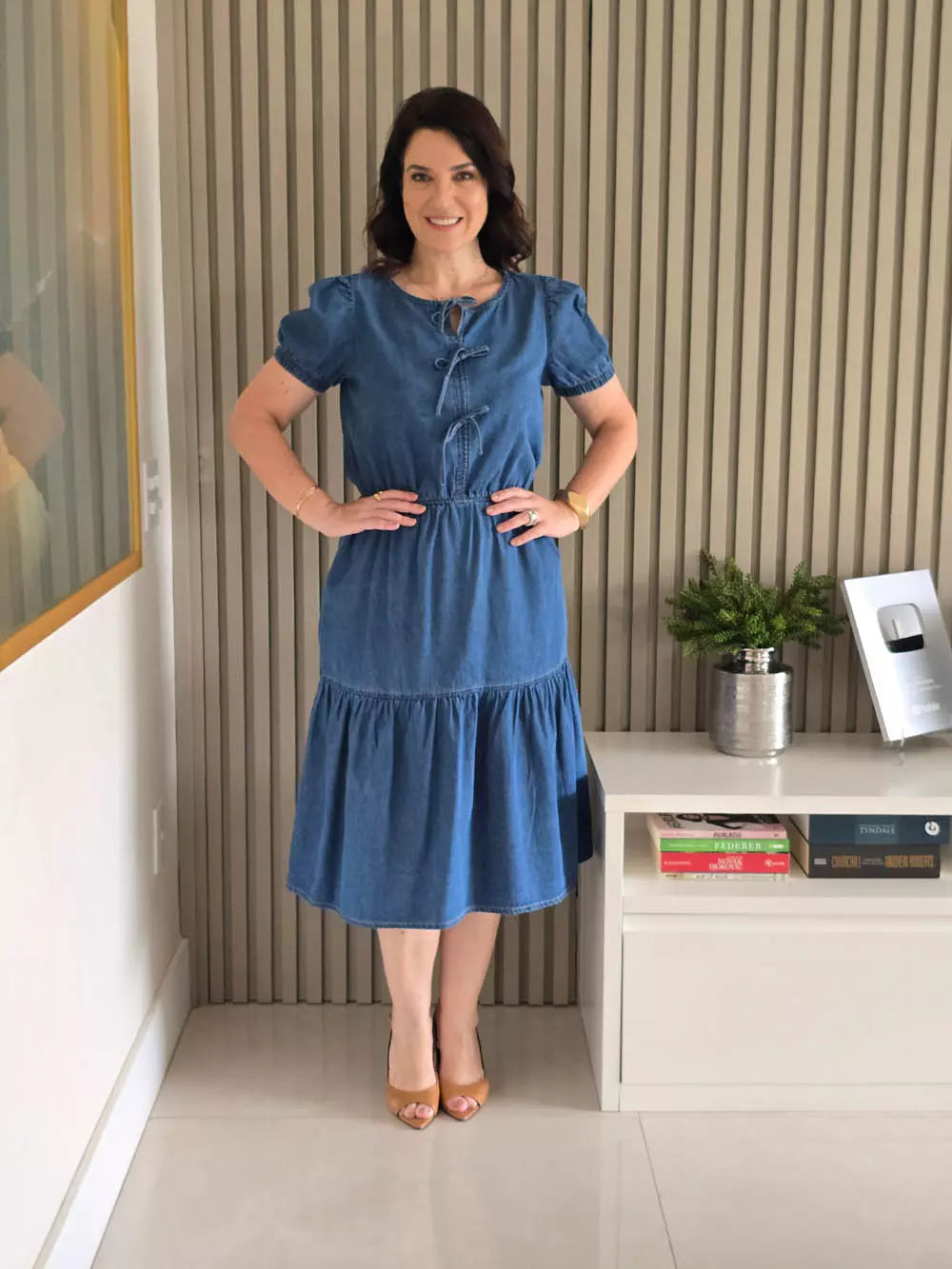 VESTIDO COMFY COM MARIAS AZUL