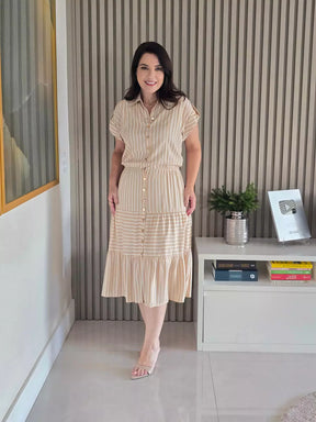 CHEMISE MANGA JAPONESA COM MARIAS