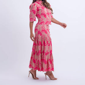 Conjunto Feminino Floral Rosa Isabela - FL10