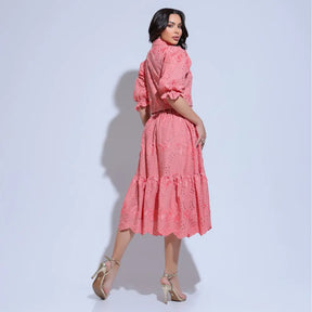 Conjunto Feminino Richelieu 3D Coral Bordado Luma - FL24